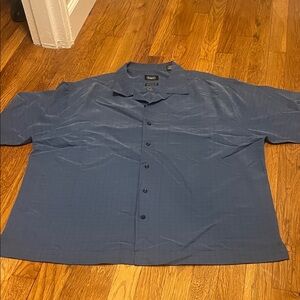 haggar Navy Casual Button Down Shirt